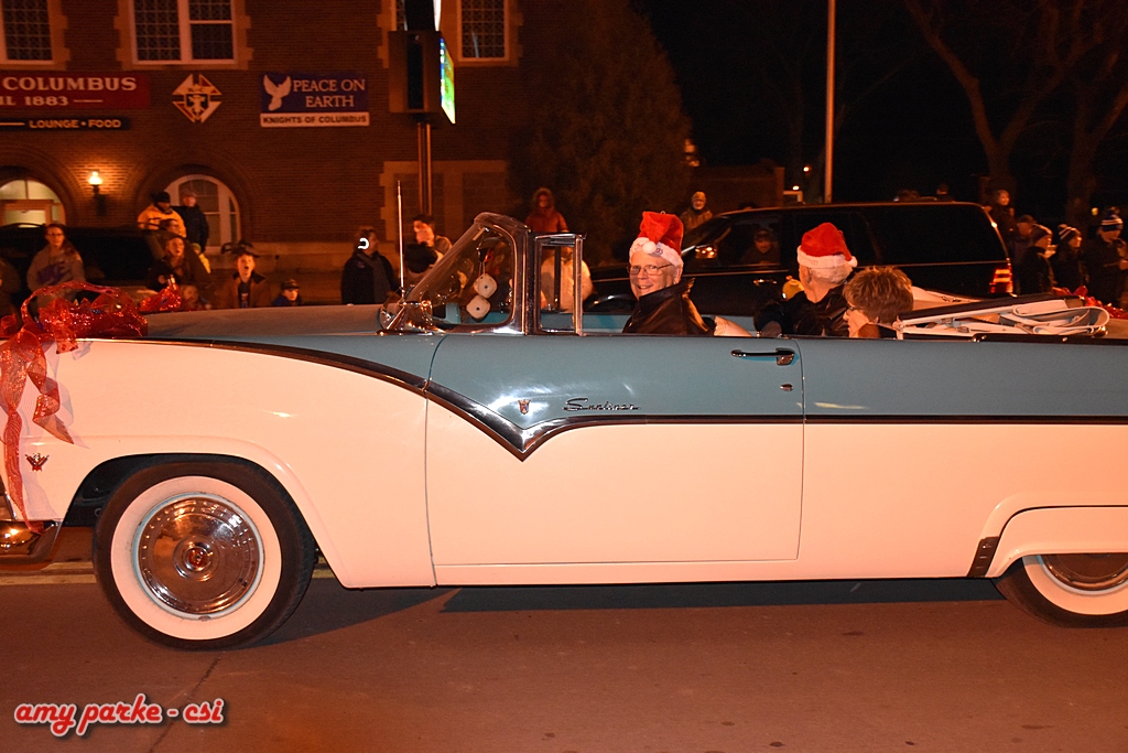 Holiday Dazzle Parade 2016 Grand Marshalls Charlie & Marge Kourajian with driver Casey Stoudt